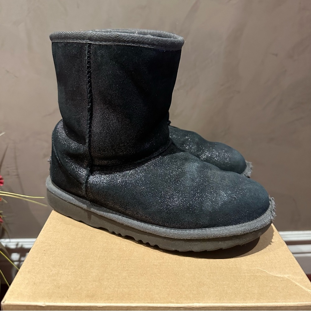 UGG Kids Shimmer Black Boots
